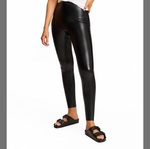 Commando Sleek Black Faux Leather Leggings NWT